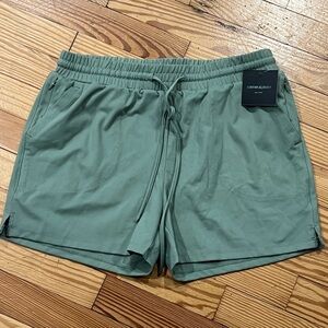 Cynthia Rowley Olive Green Elastic Waist Shorts
